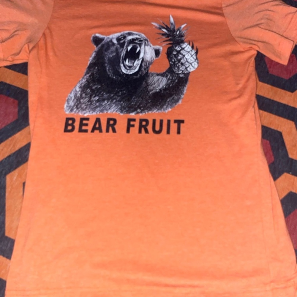 Bella Canvas Orange Bear Fruit Graphic Tee